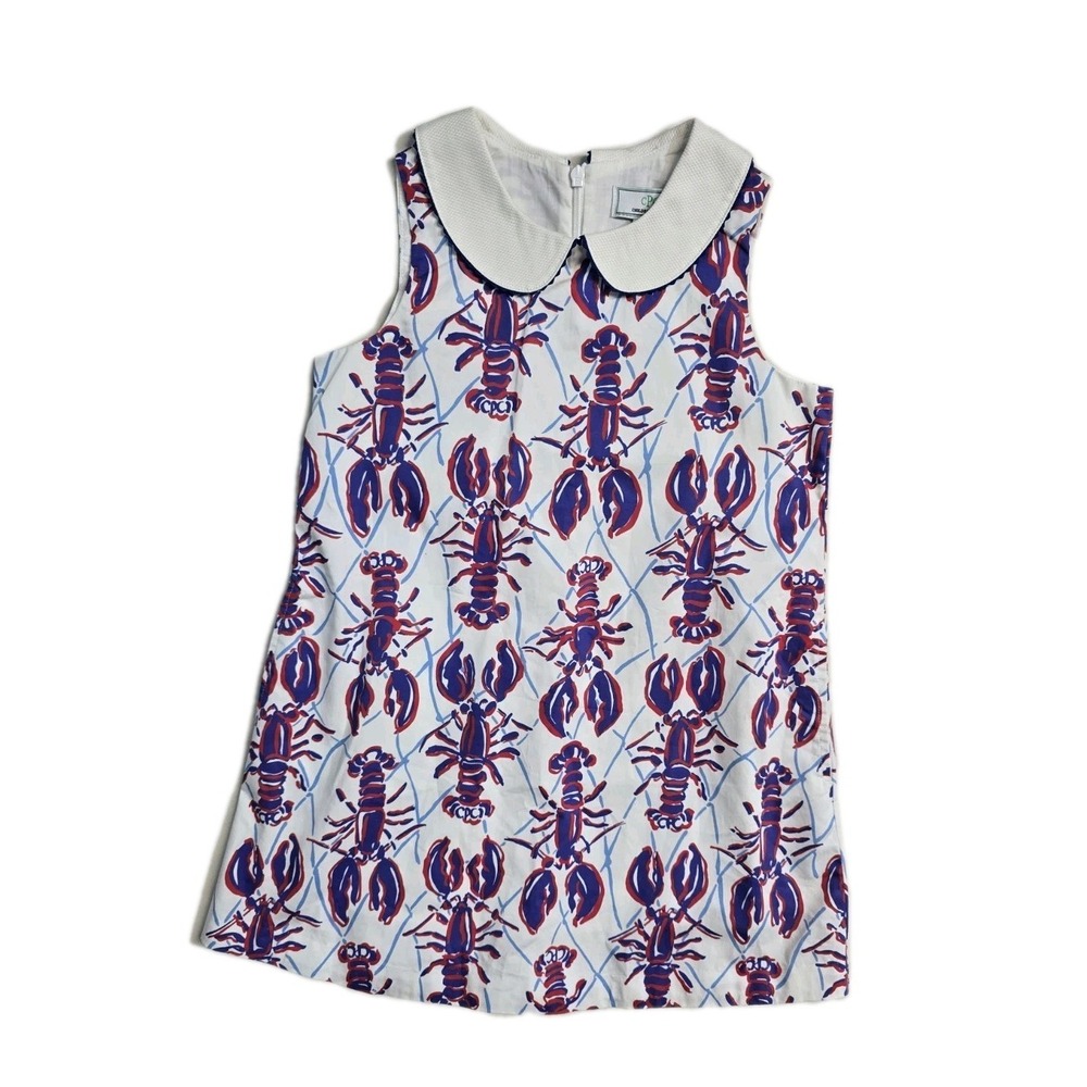 CPC Childrenswear Lobster Print Maddie Dress Size 7 Collar Sleeveless NWT